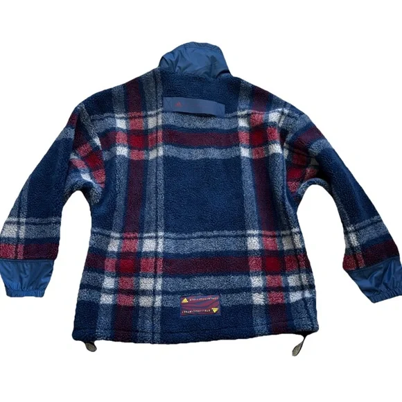 Adidas by Stella McCartney Blue and Red Plaid Jacket - Picture 3 of 8